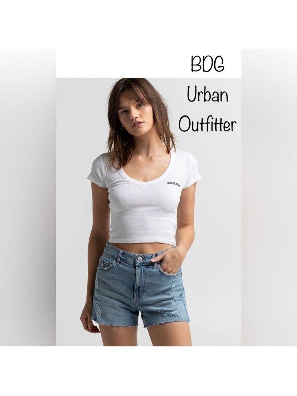 🔥NWT🔥 BDG Urban Outfitters Y2K Style Aline Womens Distressed Denim Shorts W29
